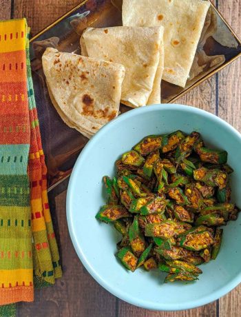 Dry Bhindi Masala with Roti